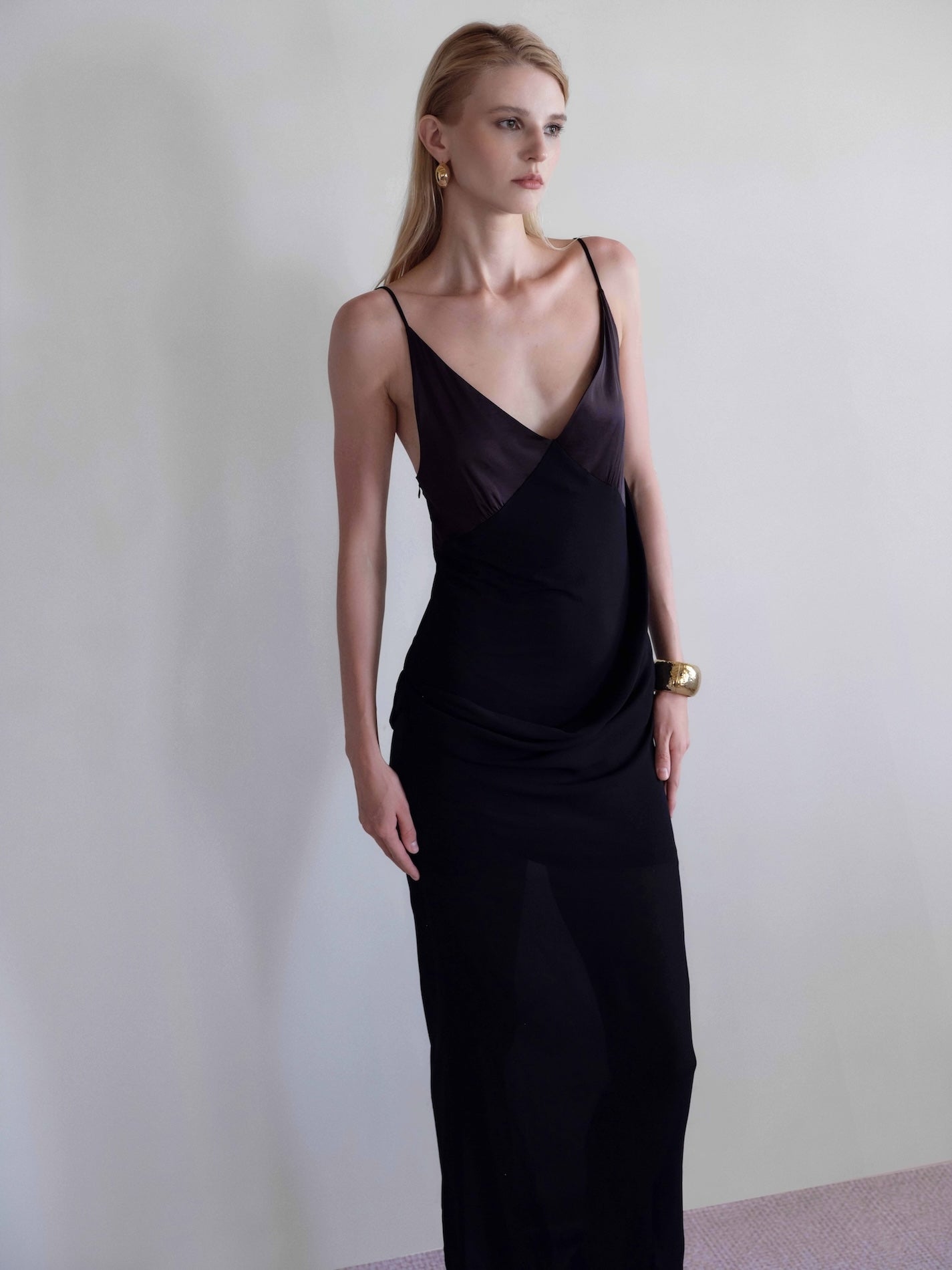 Cascade Drape Dress