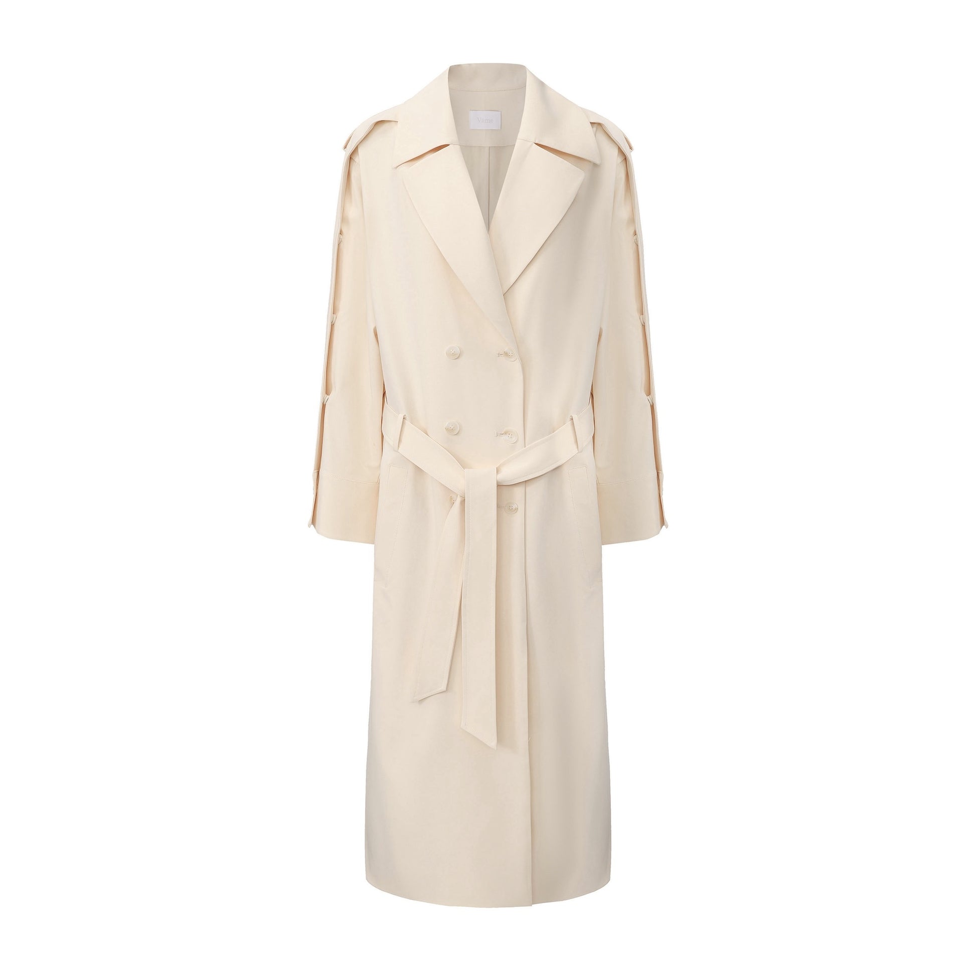 Solene Cream Drapery Trench Coat