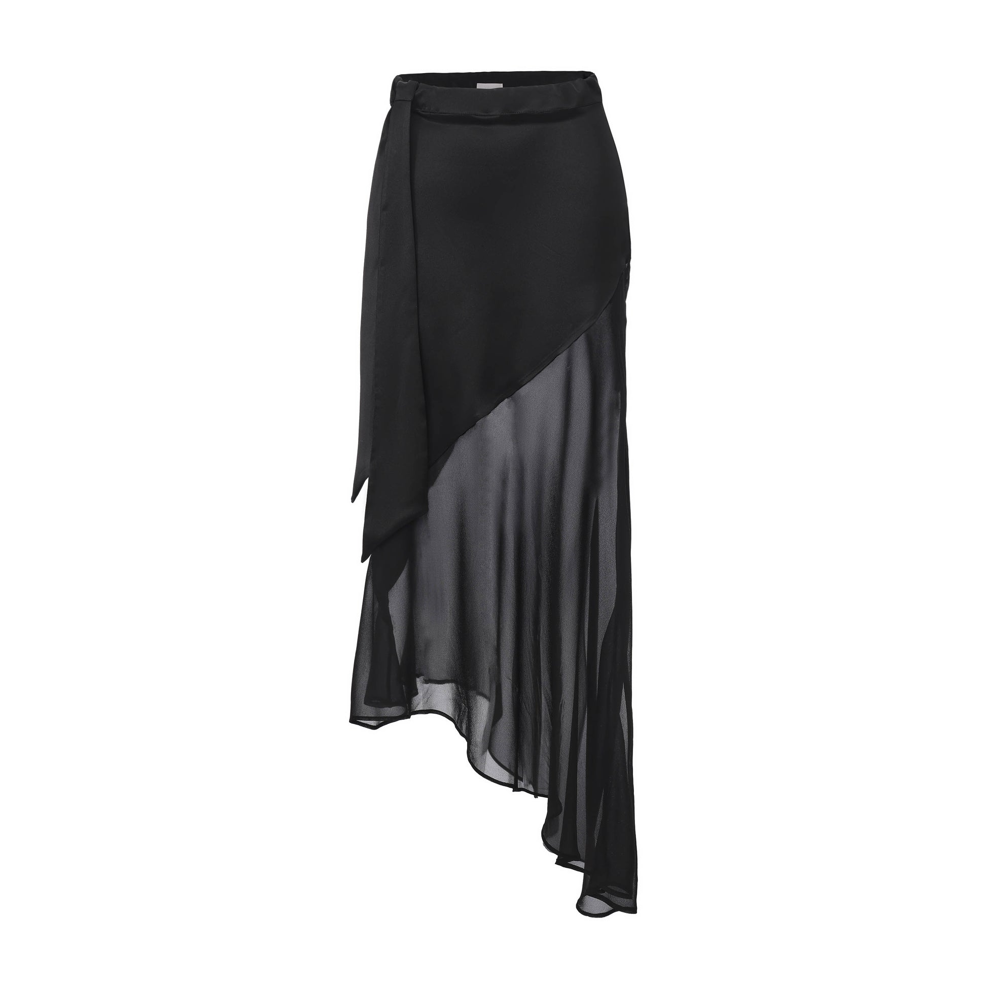 Lume Satin Paneled Skirt