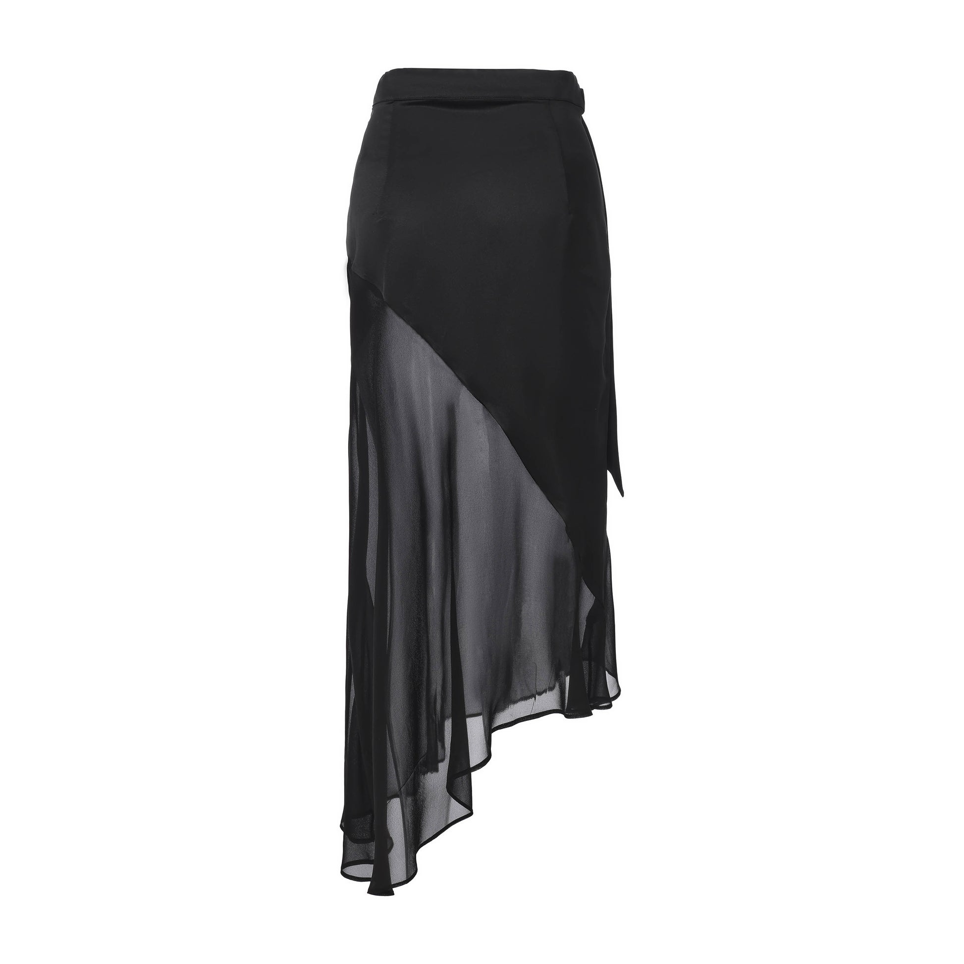 Lume Satin Paneled Skirt