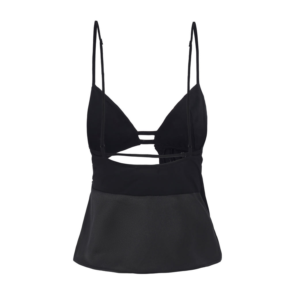 Halo Satin Paneled Top