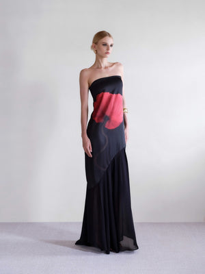 rosie sheer maxi dress black red Maxi Dress Rosie's Dress Shop Rosie Assoulin Button-front Tie-strap Maxi Dress Orange FARFETCH IN