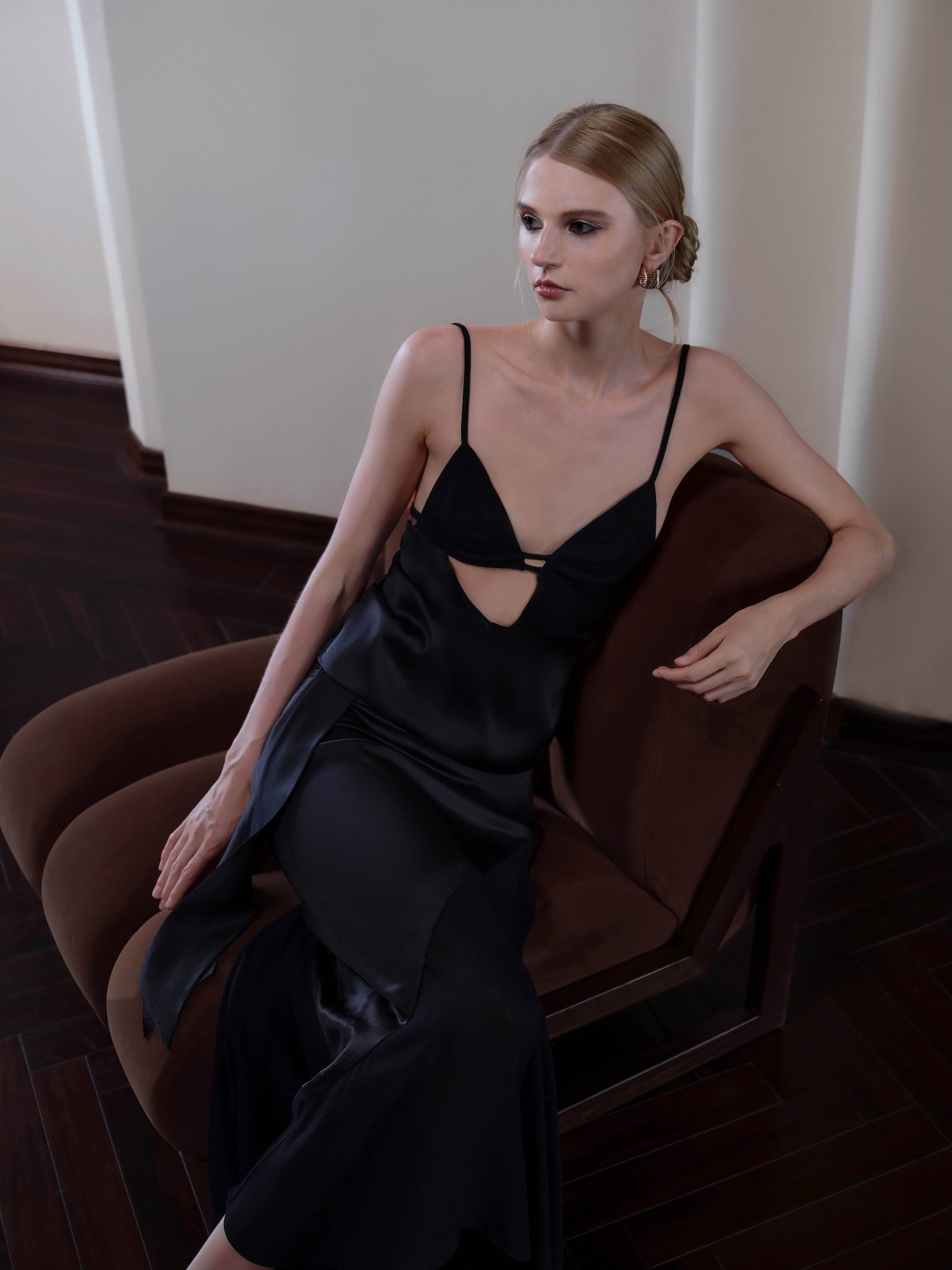 Halo Satin Paneled Top