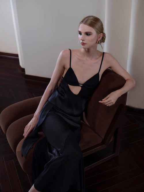 Halo Satin Paneled Top
