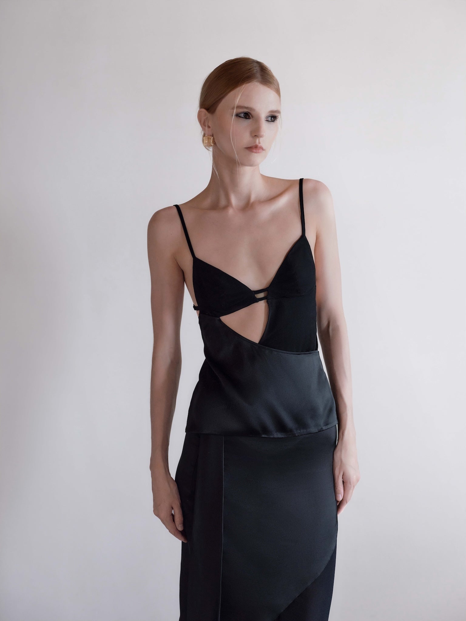 Halo Satin Paneled Top